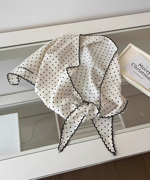 ammy.（エイミードット）の「【 ammy. / エイミードット 】 ストライプ ドット柄 三角スカーフ / ヘアバンド（バンダナ/スカーフ・レディース・B/D/C/A・FREE）」の15枚目の写真