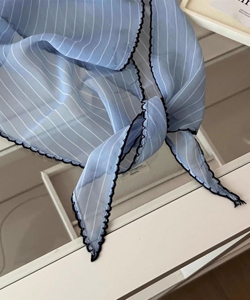 ammy.（エイミードット）の「【 ammy. / エイミードット 】 ストライプ ドット柄 三角スカーフ / ヘアバンド（バンダナ/スカーフ・レディース・B/D/C/A・FREE）」の16枚目の写真