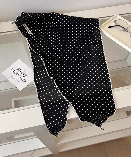 ammy.（エイミードット）の「【 ammy. / エイミードット 】 ストライプ ドット柄 三角スカーフ / ヘアバンド（バンダナ/スカーフ・レディース・B/D/C/A・FREE）」の19枚目の写真