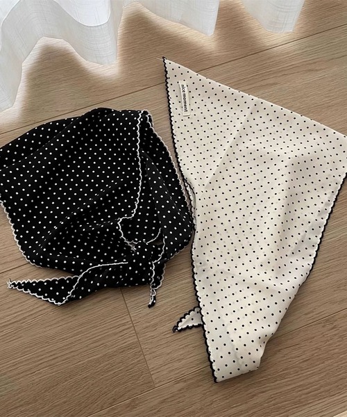 ammy.（エイミードット）の「【 ammy. / エイミードット 】 ストライプ ドット柄 三角スカーフ / ヘアバンド（バンダナ/スカーフ・レディース・B/D/C/A・FREE）」の20枚目の写真