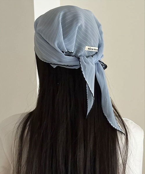 ammy.（エイミードット）の「【 ammy. / エイミードット 】 ストライプ ドット柄 三角スカーフ / ヘアバンド（バンダナ/スカーフ・レディース・B/D/C/A・FREE）」の13枚目の写真