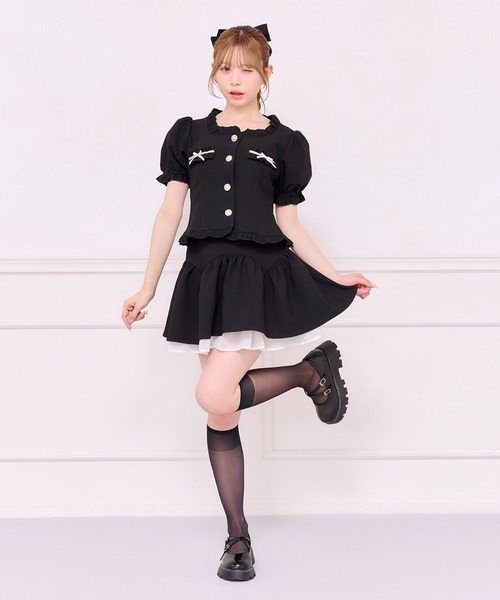 セール】【セット着用可能】【French Girly Collection】タックフレア