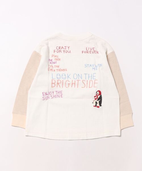 DENIM DUNGAREE（デニムダンガリー）の「PENNIE Long Sleeve Tee（Tシャツ/カットソー・キッズ・オフホワイト/ホワイト・125/115/105）」の3枚目の写真