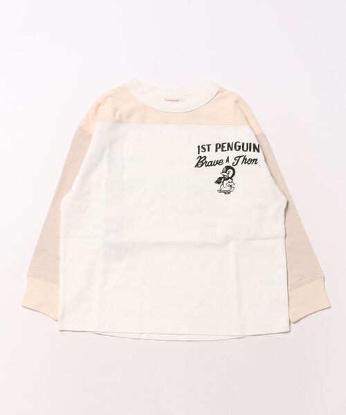 DENIM DUNGAREE（デニムダンガリー）の「PENNIE Long Sleeve Tee（Tシャツ/カットソー・キッズ・オフホワイト/ホワイト・125/115/105）」の5枚目の写真