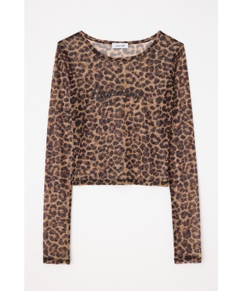 LAGUA GEM（ラグアジェム）の「LEOPARD SHEER トップス（Tシャツ/カットソー・レディース・グレー/ブラウン/ライトベージュ・FREE）」の7枚目の写真