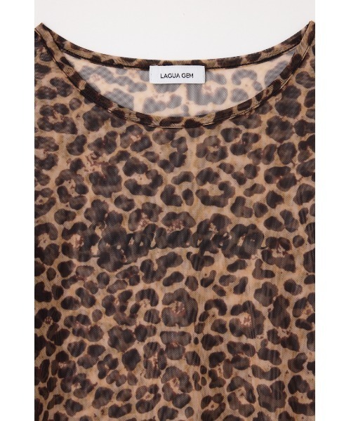 LAGUA GEM（ラグアジェム）の「LEOPARD SHEER トップス（Tシャツ/カットソー・レディース・グレー/ブラウン/ライトベージュ・FREE）」の8枚目の写真