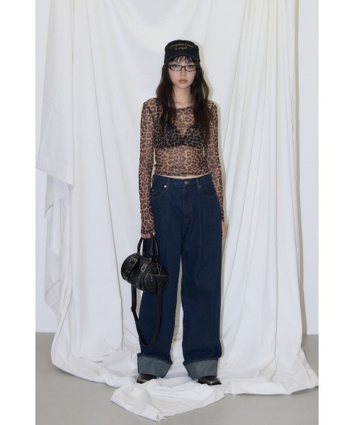 LAGUA GEM（ラグアジェム）の「LEOPARD SHEER トップス（Tシャツ/カットソー・レディース・グレー/ブラウン/ライトベージュ・FREE）」の10枚目の写真