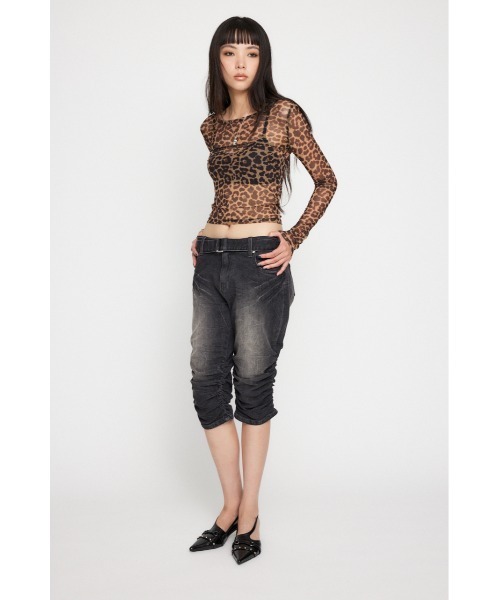 LAGUA GEM（ラグアジェム）の「LEOPARD SHEER トップス（Tシャツ/カットソー・レディース・グレー/ブラウン/ライトベージュ・FREE）」の13枚目の写真