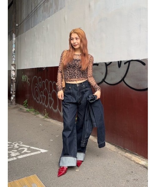 セール】LEOPARD SHEER トップス（Tシャツ/カットソー）｜LAGUA GEM
