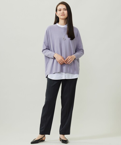 自由区(ジユウク)の「SOMELOSバンドカラー ブラウス(シャツ/ブラウス・レディース・ふじ色系1/グレー系1/アイボリー系・46/44)」の22枚目の写真