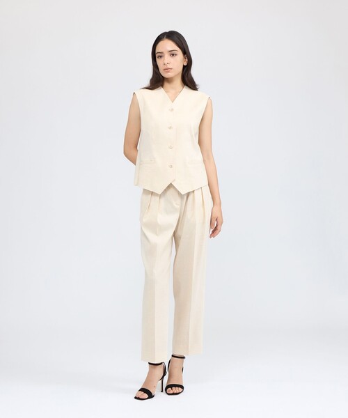 EPOCA（エポカ）の「リネンブレンド テーパードパンツ（その他パンツ・レディース・ベージュ/ネイビー・40/38）」の10枚目の写真