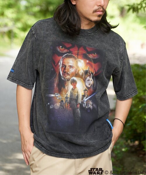 VENCEEXCHANGE（ヴァンスエクスチェンジ）の「STAR WARS スターウォーズ エピソード1 フェイスTシャツ（Tシャツ/カットソー・メンズ・ブラック/ダークグレー/その他1/その他2・L/LL/M）」の4枚目の写真