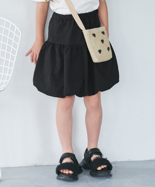 ROPE' PICNIC(ロペピクニック)の「【KIDS/キッズ】インパンツ付きバルーンミニスカート(スカート・キッズ・ブラック/キナリ・L/M/S)」の2枚目の写真
