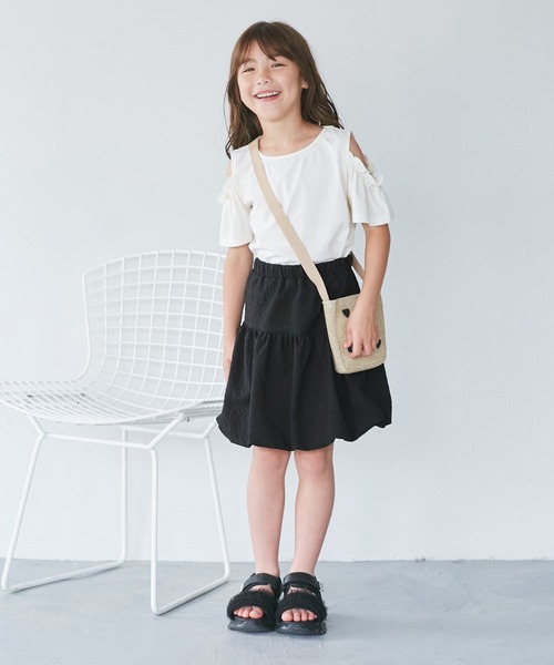 ROPE' PICNIC(ロペピクニック)の「【KIDS/キッズ】インパンツ付きバルーンミニスカート(スカート・キッズ・ブラック/キナリ・L/M/S)」の3枚目の写真