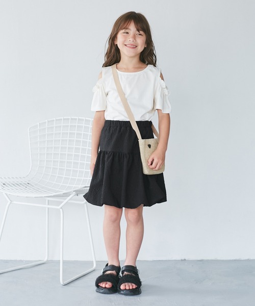 ROPE' PICNIC(ロペピクニック)の「【KIDS/キッズ】インパンツ付きバルーンミニスカート(スカート・キッズ・ブラック/キナリ・L/M/S)」の4枚目の写真