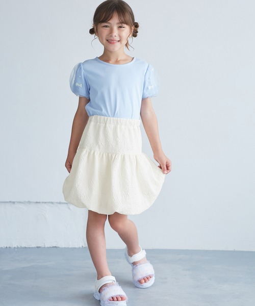ROPE' PICNIC(ロペピクニック)の「【KIDS/キッズ】インパンツ付きバルーンミニスカート(スカート・キッズ・ブラック/キナリ・L/M/S)」の6枚目の写真
