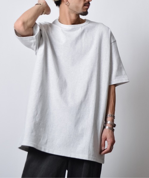 DOUBLE STEAL(ダブルスティール)の「ヘビーウェイトオーバーサイズTシャツ(Tシャツ/カットソー・メンズ・ホワイト/アッシュグレー・FREE)」の2枚目の写真