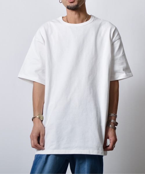 DOUBLE STEAL(ダブルスティール)の「ヘビーウェイトオーバーサイズTシャツ(Tシャツ/カットソー・メンズ・ホワイト/アッシュグレー・FREE)」の3枚目の写真
