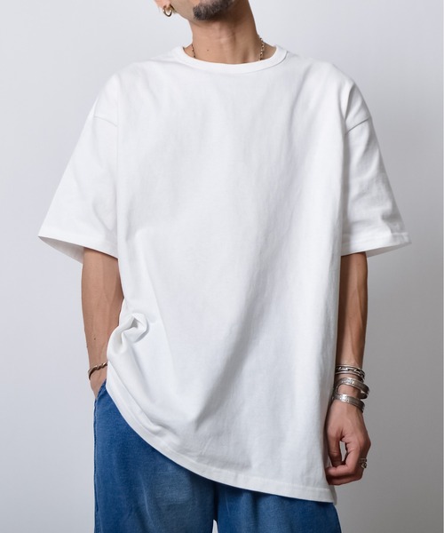 DOUBLE STEAL(ダブルスティール)の「ヘビーウェイトオーバーサイズTシャツ(Tシャツ/カットソー・メンズ・ホワイト/アッシュグレー・FREE)」の5枚目の写真