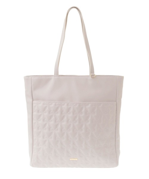 Maison de FLEUR(メゾンドフルール)の「リボンキルティングキャリーオントート(トートバッグ・レディース・ブラック/ライトピンク・FREE)」の6枚目の写真