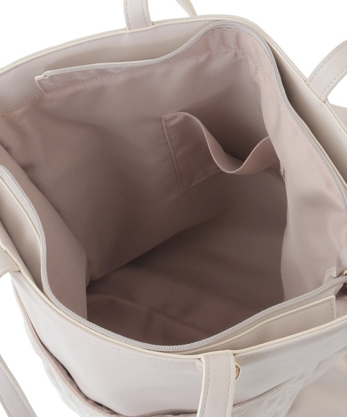 Maison de FLEUR(メゾンドフルール)の「リボンキルティングキャリーオントート(トートバッグ・レディース・ブラック/ライトピンク・FREE)」の16枚目の写真
