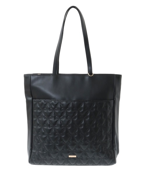 Maison de FLEUR(メゾンドフルール)の「リボンキルティングキャリーオントート(トートバッグ・レディース・ブラック/ライトピンク・FREE)」の5枚目の写真