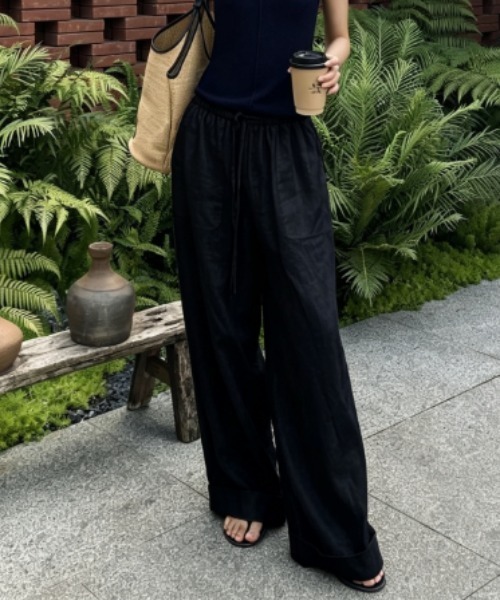 Aelina(エリナ)の「ドローストリングパンツ(その他パンツ・レディース・ホワイト/ブラック・M/L/S)」の21枚目の写真