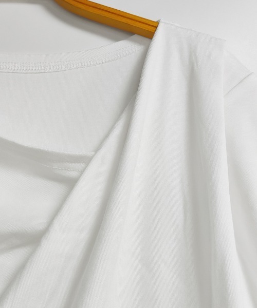 ReRe(リリ)の「アシンメトリーネックカットソー(Tシャツ/カットソー・レディース・ブラック/ホワイト・MEDIUM)」の16枚目の写真