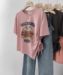 LETee（レティー）の「アメカジプリントサイドドロストトップス（Tシャツ/カットソー）」