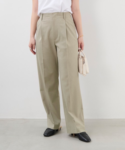 MICA&DEAL（マイカ＆ディール）の「ワンタックストレートパンツ〈セットアップ対応〉〈2サイズ展開〉（その他パンツ・レディース・グレー/モカ/ベージュ・38/36）」の15枚目の写真