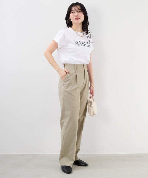 MICA&DEAL（マイカ＆ディール）の「ワンタックストレートパンツ〈セットアップ対応〉〈2サイズ展開〉（その他パンツ・レディース・グレー/モカ/ベージュ・38/36）」の17枚目の写真