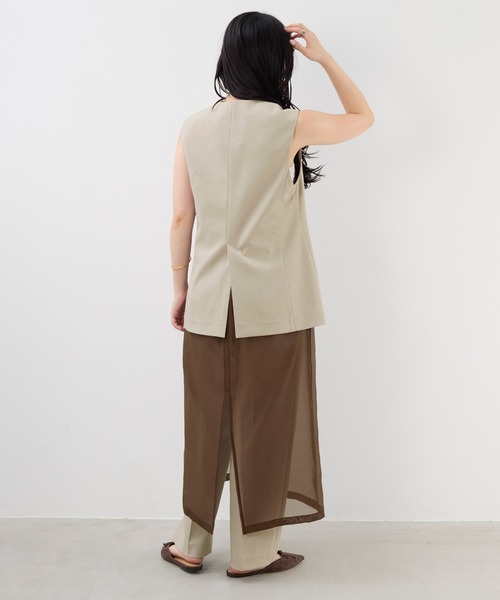 MICA&DEAL（マイカ＆ディール）の「ワンタックストレートパンツ〈セットアップ対応〉〈2サイズ展開〉（その他パンツ・レディース・グレー/モカ/ベージュ・38/36）」の8枚目の写真