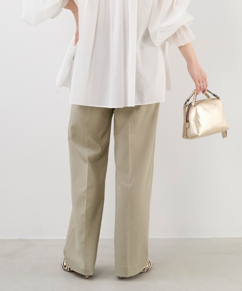 MICA&DEAL（マイカ＆ディール）の「ワンタックストレートパンツ〈セットアップ対応〉〈2サイズ展開〉（その他パンツ・レディース・グレー/モカ/ベージュ・38/36）」の10枚目の写真