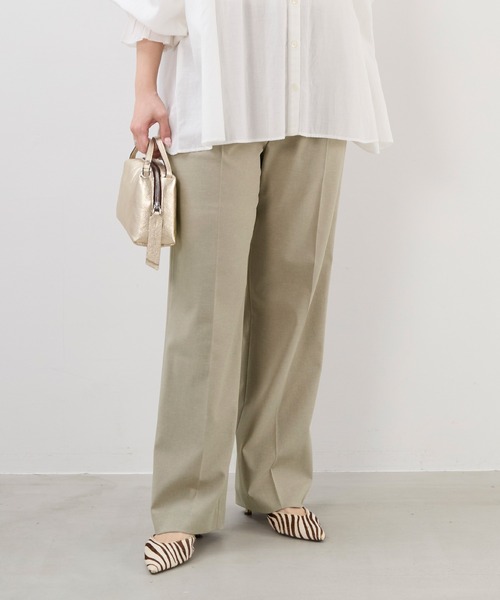 MICA&DEAL（マイカ＆ディール）の「ワンタックストレートパンツ〈セットアップ対応〉〈2サイズ展開〉（その他パンツ・レディース・グレー/モカ/ベージュ・38/36）」の11枚目の写真