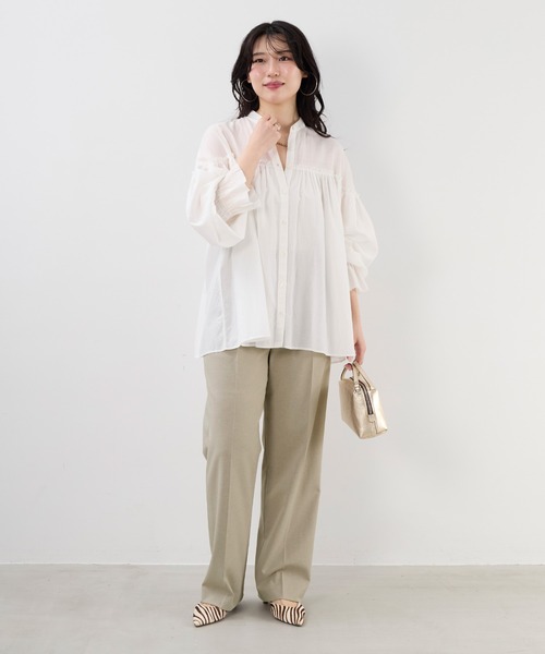 MICA&DEAL（マイカ＆ディール）の「ワンタックストレートパンツ〈セットアップ対応〉〈2サイズ展開〉（その他パンツ・レディース・グレー/モカ/ベージュ・38/36）」の12枚目の写真