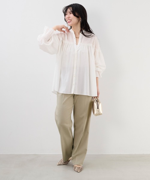 MICA&DEAL（マイカ＆ディール）の「ワンタックストレートパンツ〈セットアップ対応〉〈2サイズ展開〉（その他パンツ・レディース・グレー/モカ/ベージュ・38/36）」の5枚目の写真