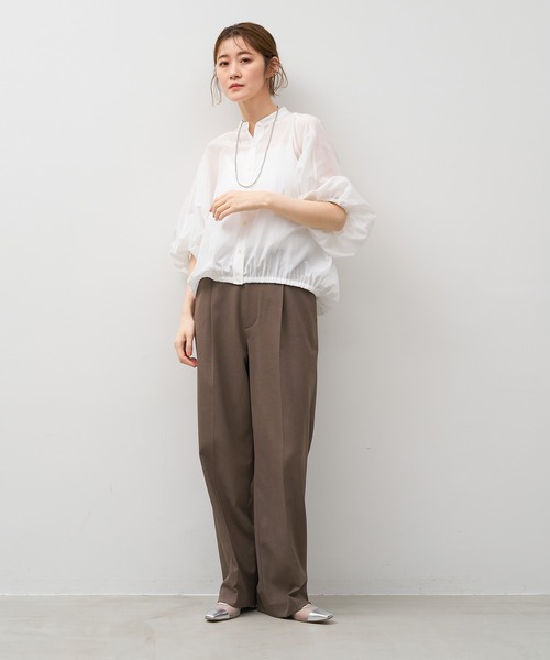 MICA&DEAL（マイカ＆ディール）の「ワンタックストレートパンツ〈セットアップ対応〉〈2サイズ展開〉（その他パンツ・レディース・グレー/モカ/ベージュ・38/36）」の19枚目の写真