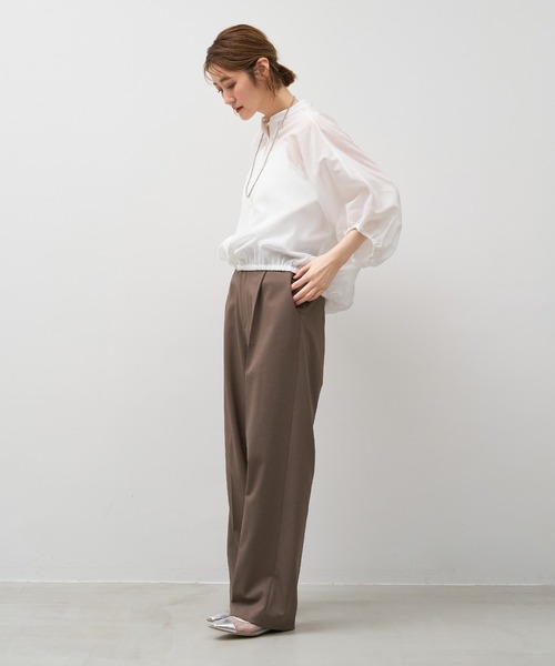 MICA&DEAL（マイカ＆ディール）の「ワンタックストレートパンツ〈セットアップ対応〉〈2サイズ展開〉（その他パンツ・レディース・グレー/モカ/ベージュ・38/36）」の20枚目の写真