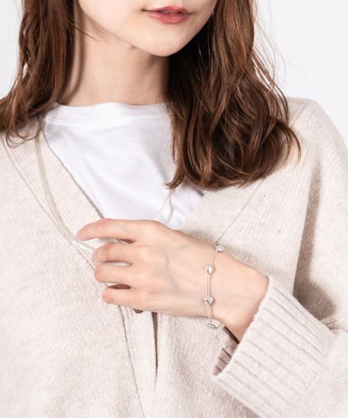 Harpo（アルポ）の「【Harpo/アルポ】シルバーブレスレット　ハート　 銀製　7inch（ブレスレット・レディース・シルバー・FREE）」の4枚目の写真