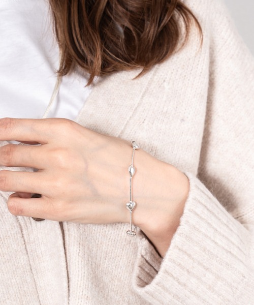 Harpo（アルポ）の「【Harpo/アルポ】シルバーブレスレット　ハート　 銀製　7inch（ブレスレット・レディース・シルバー・FREE）」の5枚目の写真