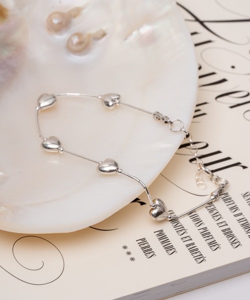 Harpo（アルポ）の「【Harpo/アルポ】シルバーブレスレット　ハート　 銀製　7inch（ブレスレット・レディース・シルバー・FREE）」の6枚目の写真