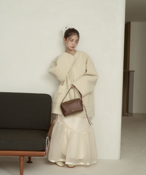 nunela(ヌネラ)の「ダブルベルトボストンバッグ【No.8】(ショルダーバッグ・レディース・ブラウン/ブラック/ナチュラル・FREE)」の12枚目の写真