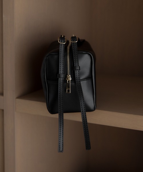 nunela(ヌネラ)の「ダブルベルトボストンバッグ【No.8】(ショルダーバッグ・レディース・ブラウン/ブラック/ナチュラル・FREE)」の13枚目の写真