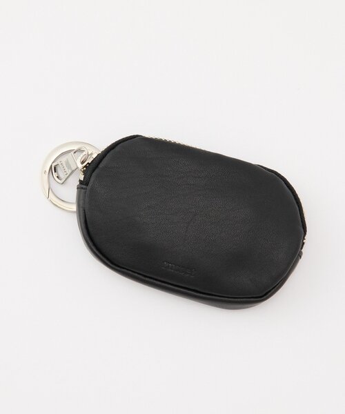 russet ラシット カラビナ付き レザーミニポーチ型チャーム ブラック カラビナ付き レザーミニポーチ型チャーム | russet(ラシット