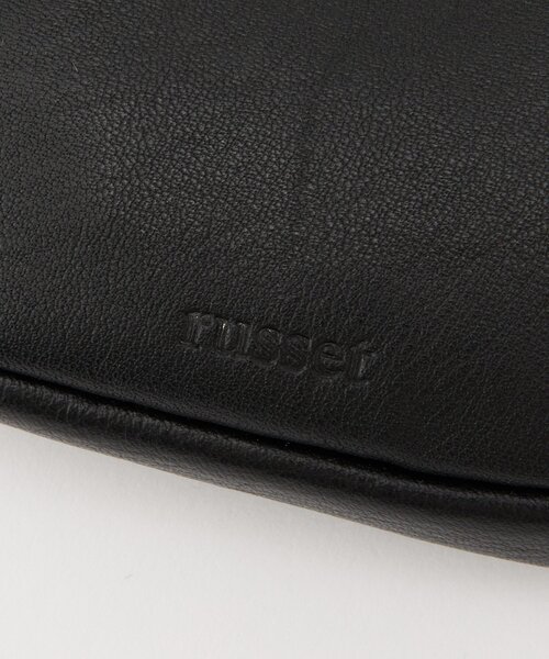 russet（ラシット）の「ソフトレザーカラビナ付き横長ポーチ（チャーム・レディース・ブラック/シルバー/ピンク・FREE）」の7枚目の写真