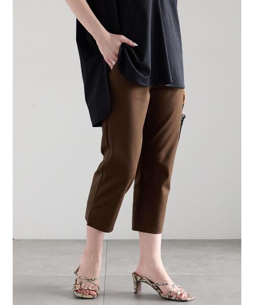 Te chichi（テチチ）の「サイドスリットストレッチカプリパンツ（その他パンツ・レディース・ブラウン/ブラック・F）」の2枚目の写真