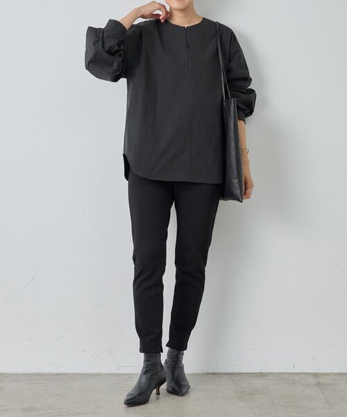 BEARDSLEY（ビアズリー）の「《15 quinze》綿ポリポンチテーパードパンツ（その他パンツ・レディース・ブラック・FREE）」の13枚目の写真