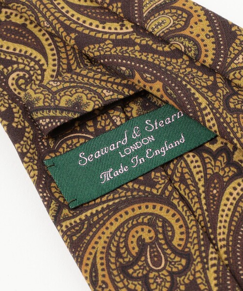 BEAMS F（ビームスエフ）の「Seaward & Stearn / シルク ペイズリー柄 プリント ネクタイ（ネクタイ・メンズ・ダークブラウン/パープル/ネイビー・ONE SIZE）」の5枚目の写真