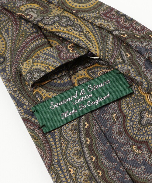 BEAMS F（ビームスエフ）の「Seaward & Stearn / シルク ペイズリー柄 プリント ネクタイ（ネクタイ・メンズ・ダークブラウン/パープル/ネイビー・ONE SIZE）」の8枚目の写真