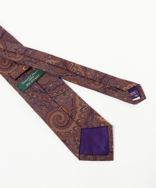 BEAMS F（ビームスエフ）の「Seaward & Stearn / シルク ペイズリー柄 プリント ネクタイ（ネクタイ・メンズ・ダークブラウン/パープル/ネイビー・ONE SIZE）」の10枚目の写真